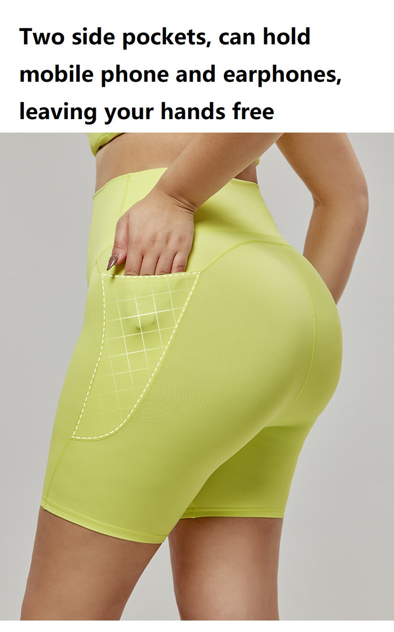 Women's Yoga Shorts High Waist tight 7A antibacterial Cycling Pants