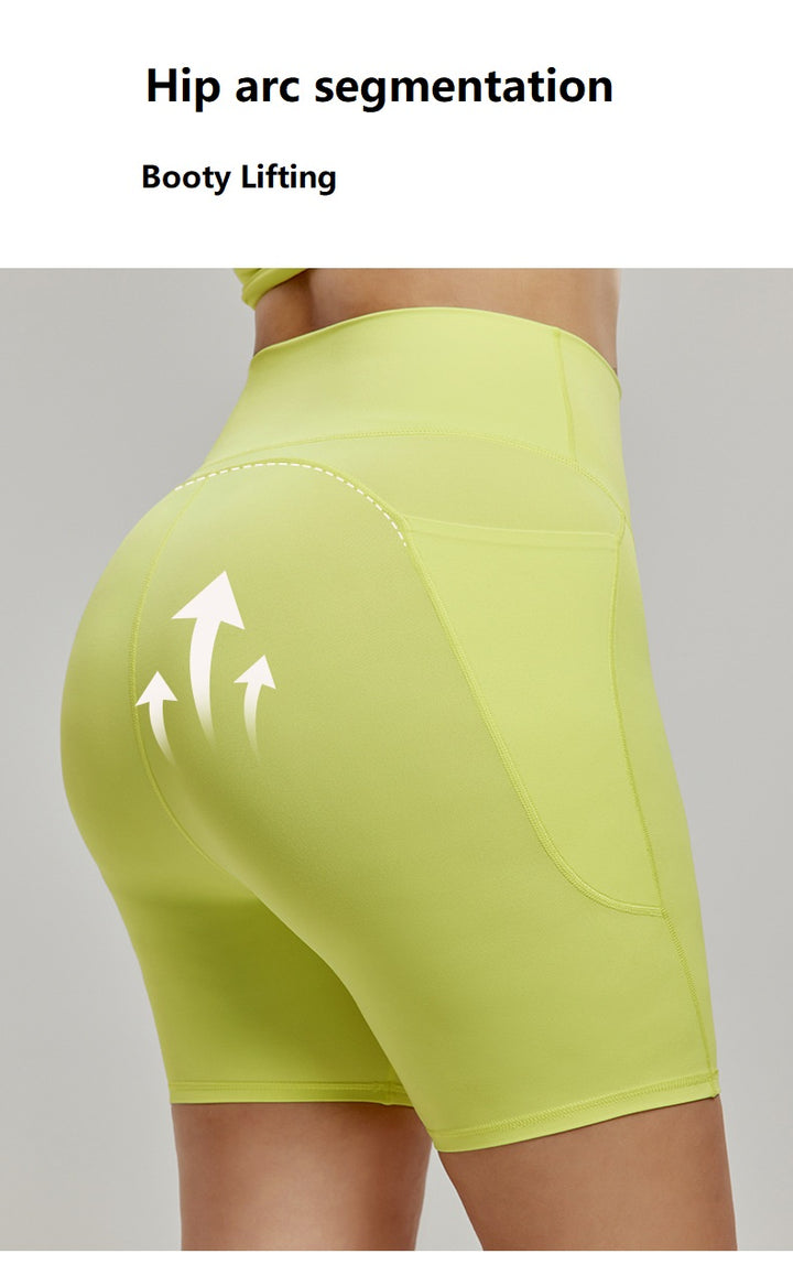 Women's Yoga Shorts High Waist tight 7A antibacterial Cycling Pants