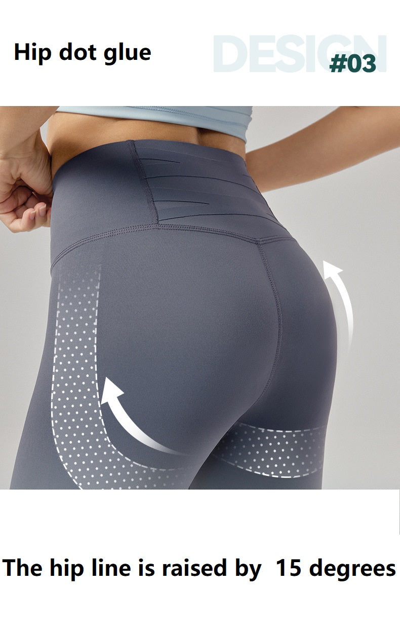 Yoga Pants Women's High Waist Composite Sports Leggings Antibacterial Adjustable Fitness Pants