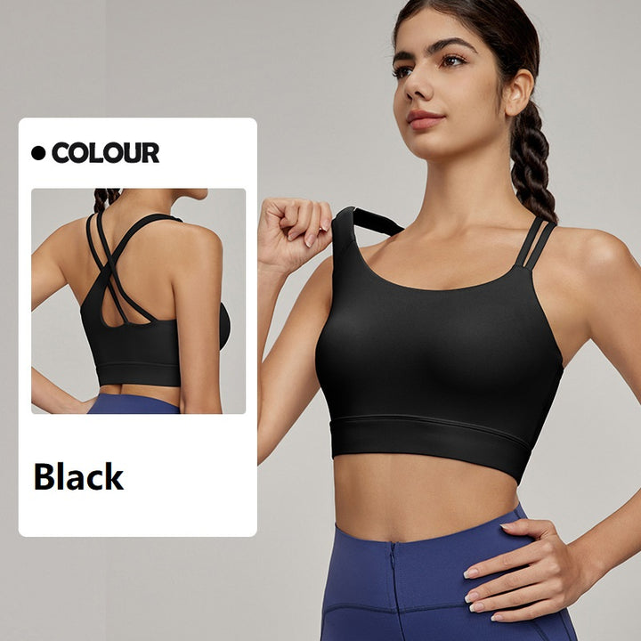 Yoga Vest Sexy sloping Shoulder Sports Vest Summer Outdoor Cool Fitness Tops Bras