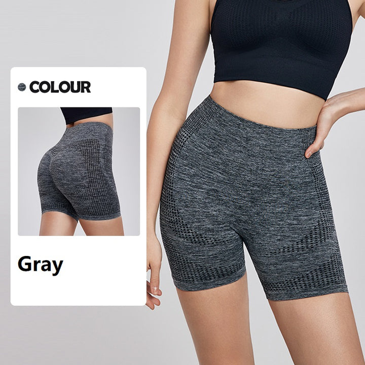 Women Yoga Shorts high-waisted Fitness Seamless Woven Sports Shorts