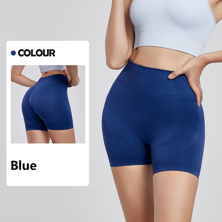 Women Yoga Shorts high-waisted Fitness Seamless Woven Sports Shorts